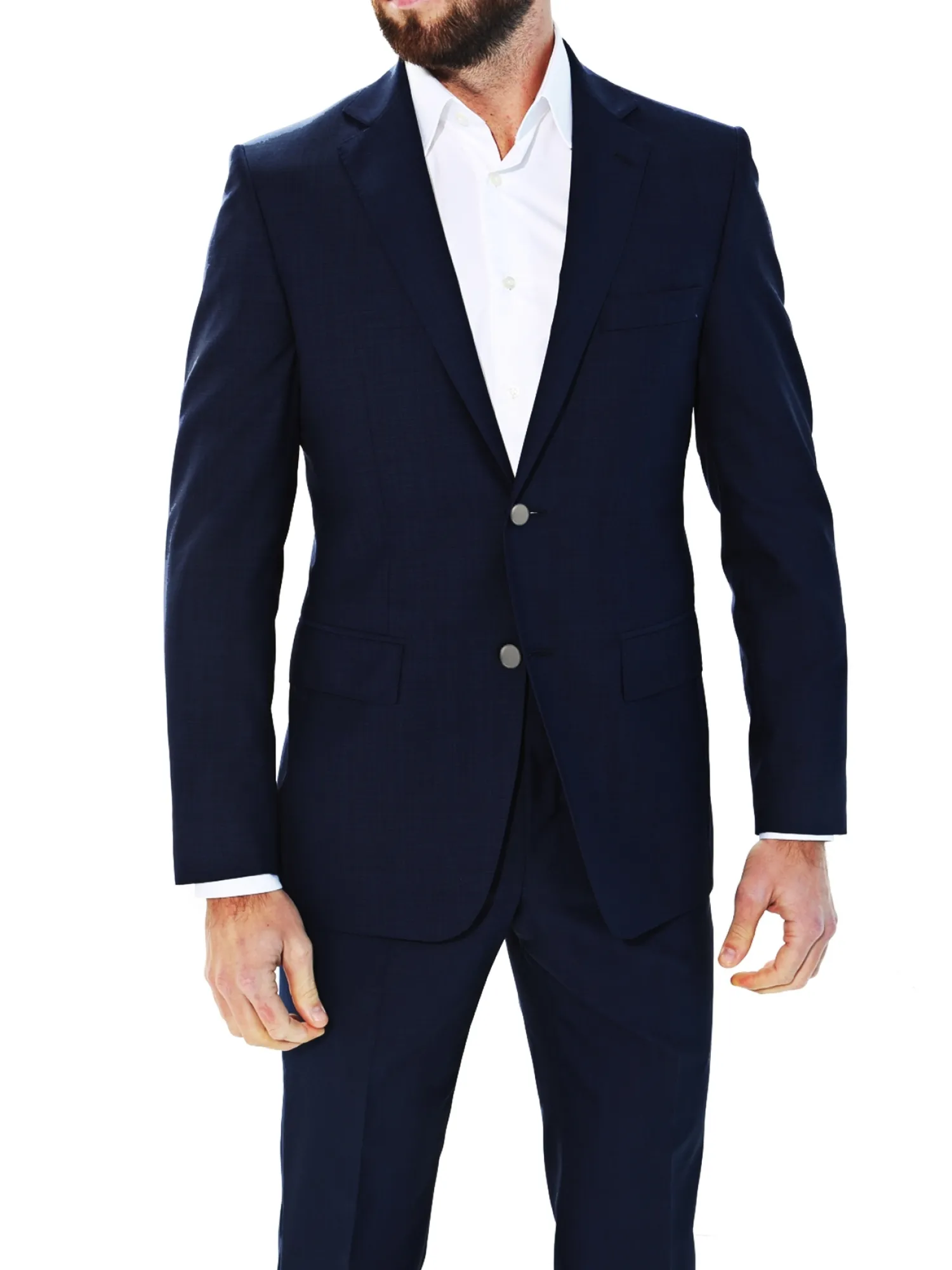 Homme Bruce Field Blazer Didier grande taille ajusté pure laine piquée boutons argentés Tissus Reda