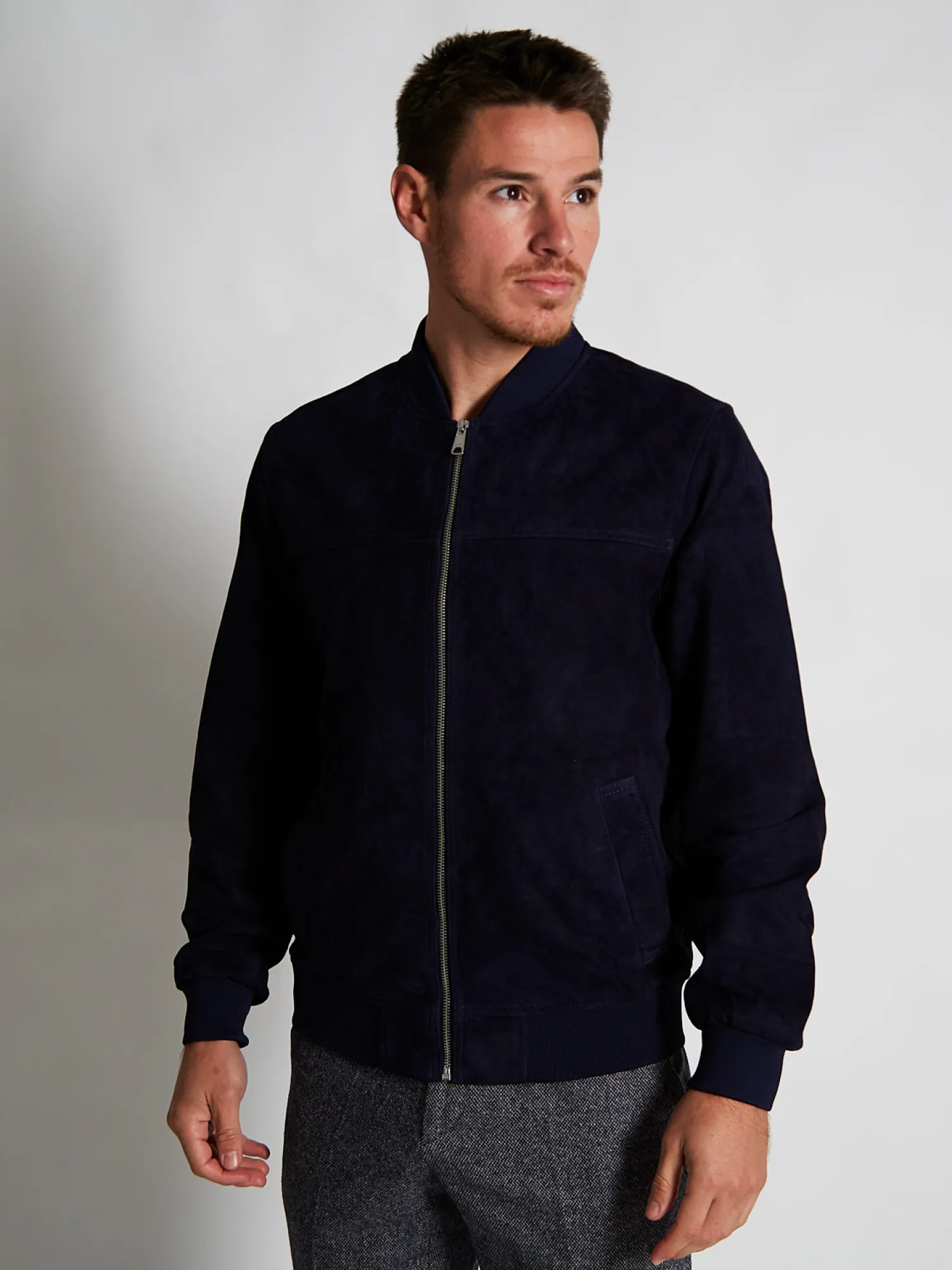 Homme Bruce Field Blouson Teddy en daim