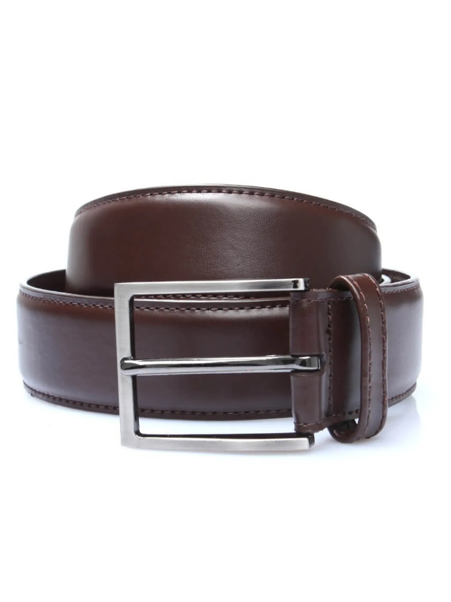 Bruce Field Ceinture homme cuir lisse surpiqué ton sur ton