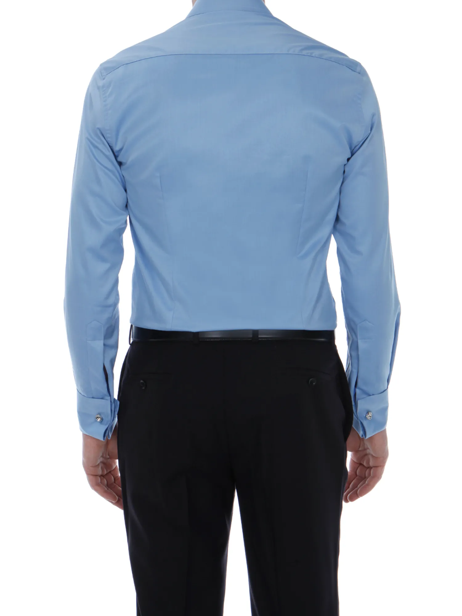 Homme Bruce Field Chemise Benton cintrée unie en pur coton à poignet mousquetaire Palma