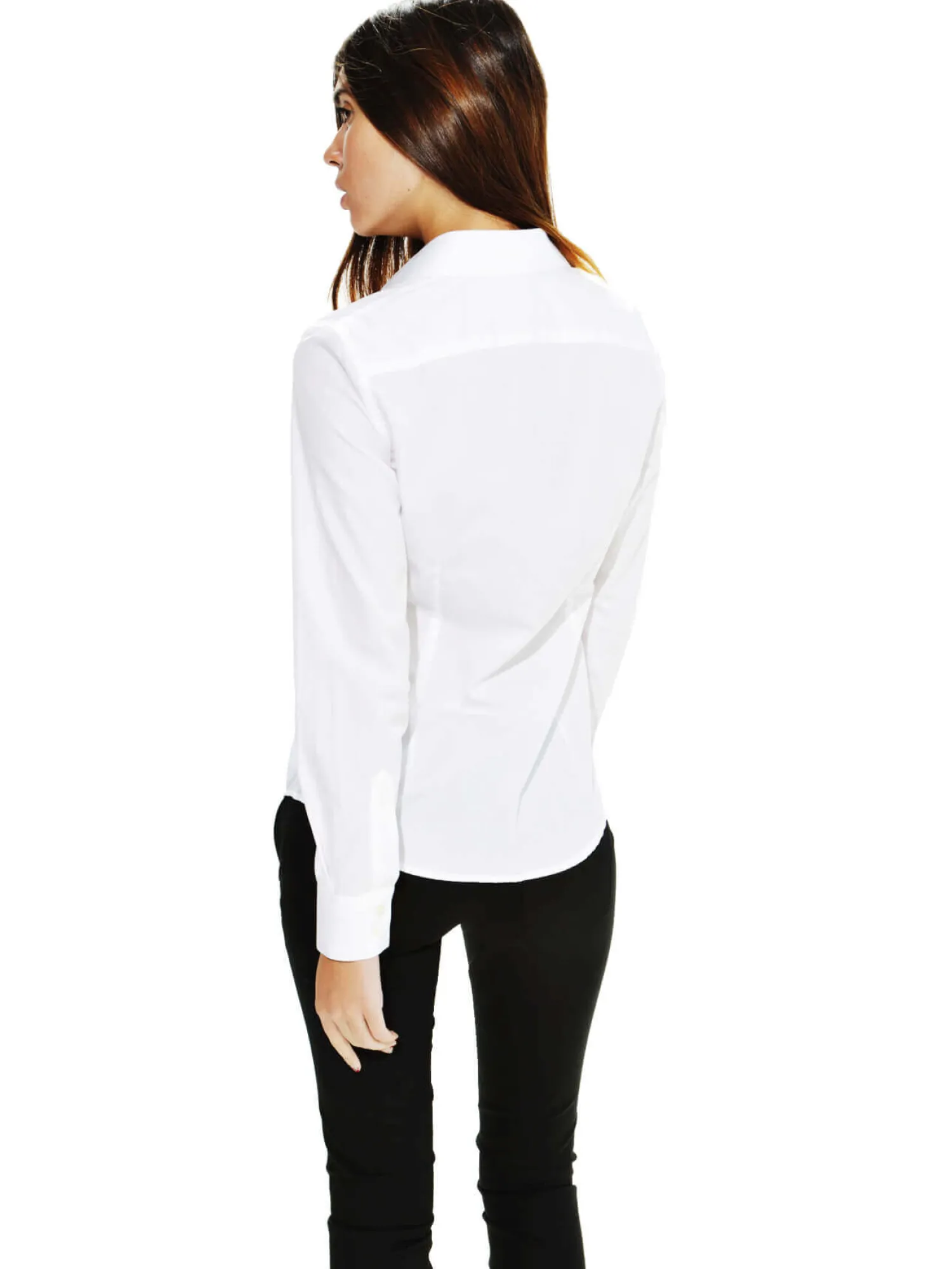 Femme Bruce Field Chemisier cintré Thyna en pure coton Easy care Non Iron uni et décolleté profond