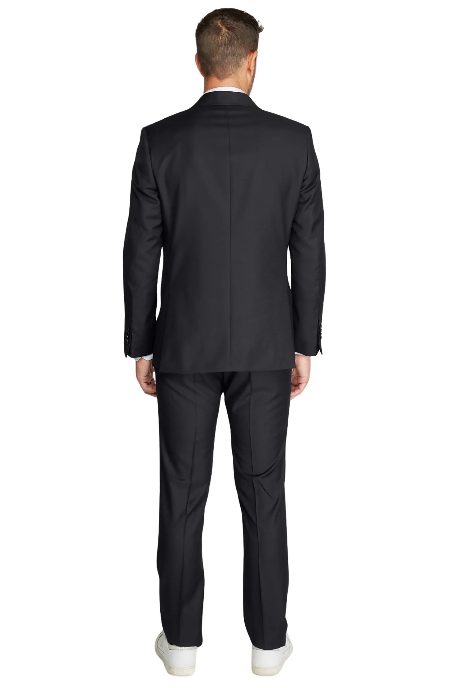 Homme Bruce Field Costume Mathieu coupe croisée moderne pur laine Vitale Barberis Canonico