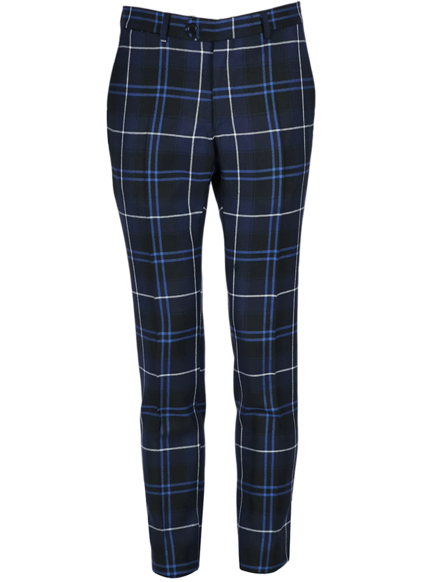 Homme Bruce Field Pantalon ajusté pure laine anglaise tartan Paride