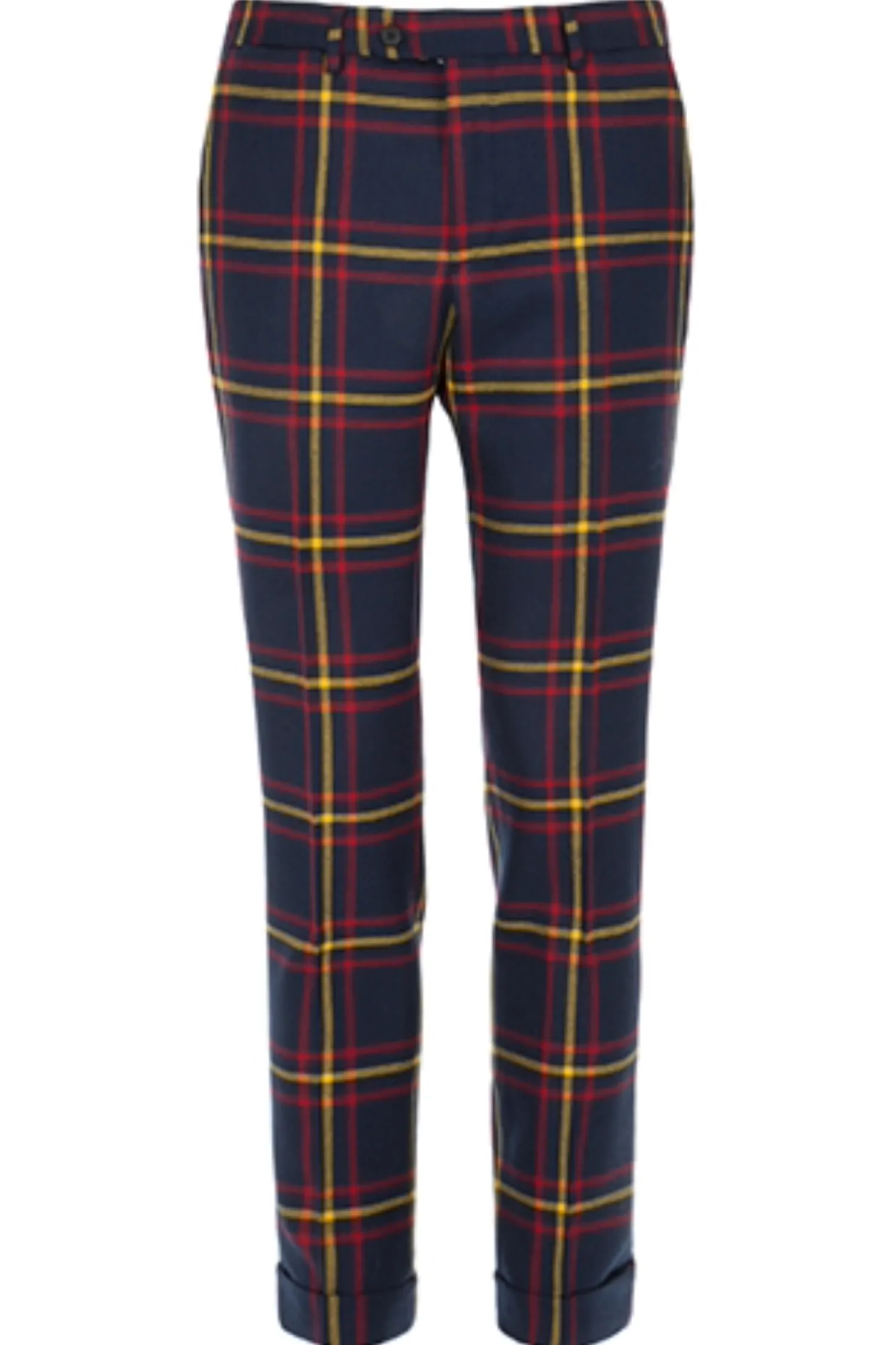 Homme Bruce Field Pantalon ajusté pure laine anglaise tartan Paride