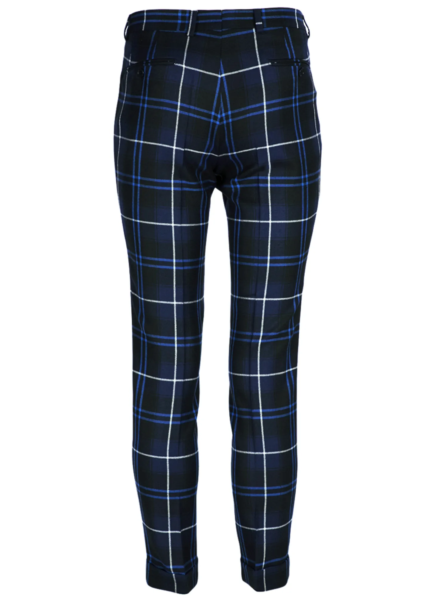 Homme Bruce Field Pantalon ajusté pure laine anglaise tartan Paride