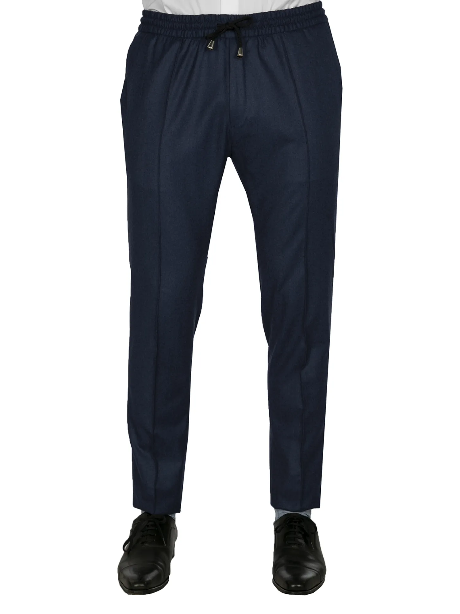 Homme Bruce Field Pantalon Dany fuselé flanelle pure laine à cordon