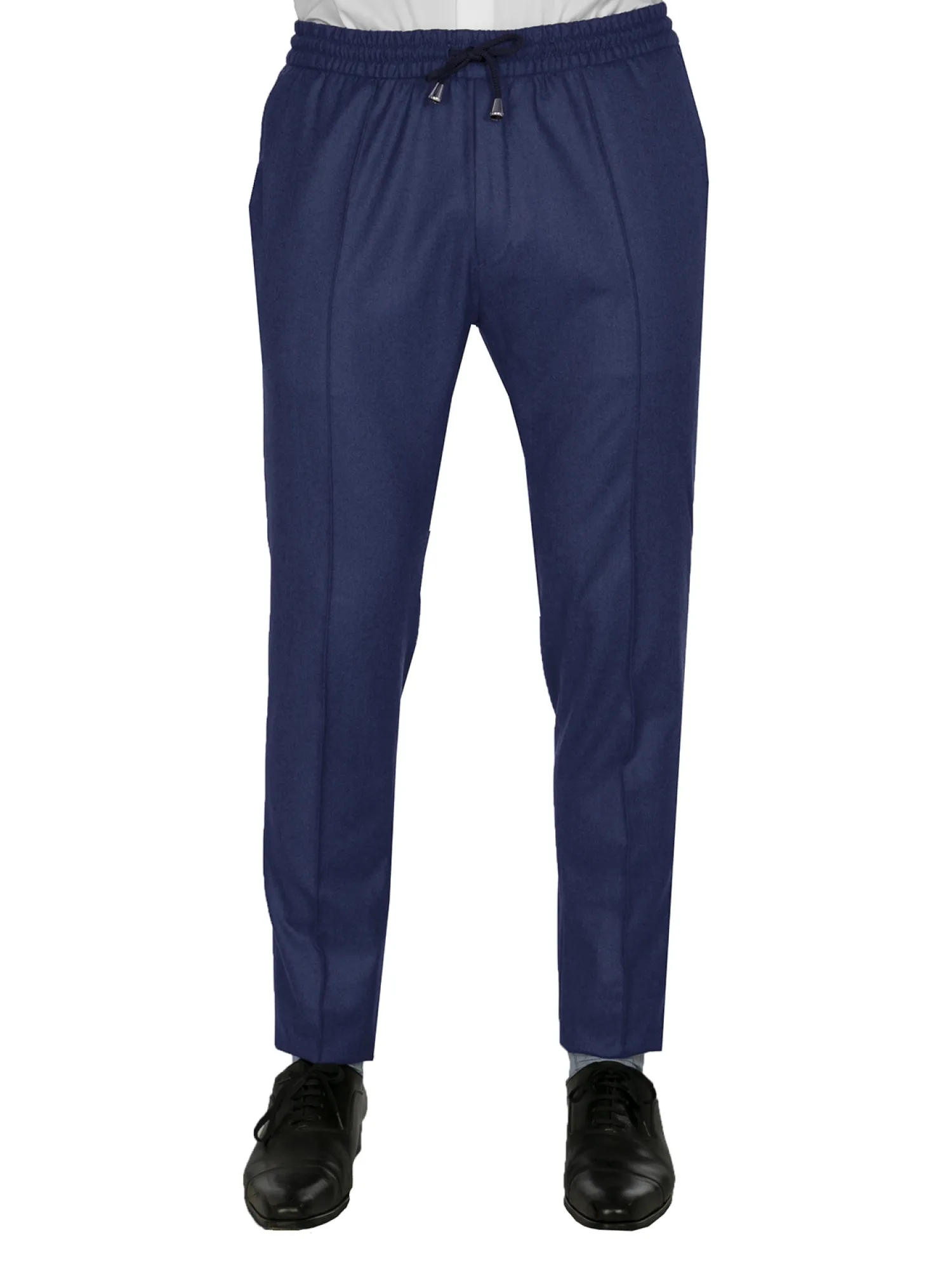 Homme Bruce Field Pantalon Dany fuselé flanelle pure laine à cordon