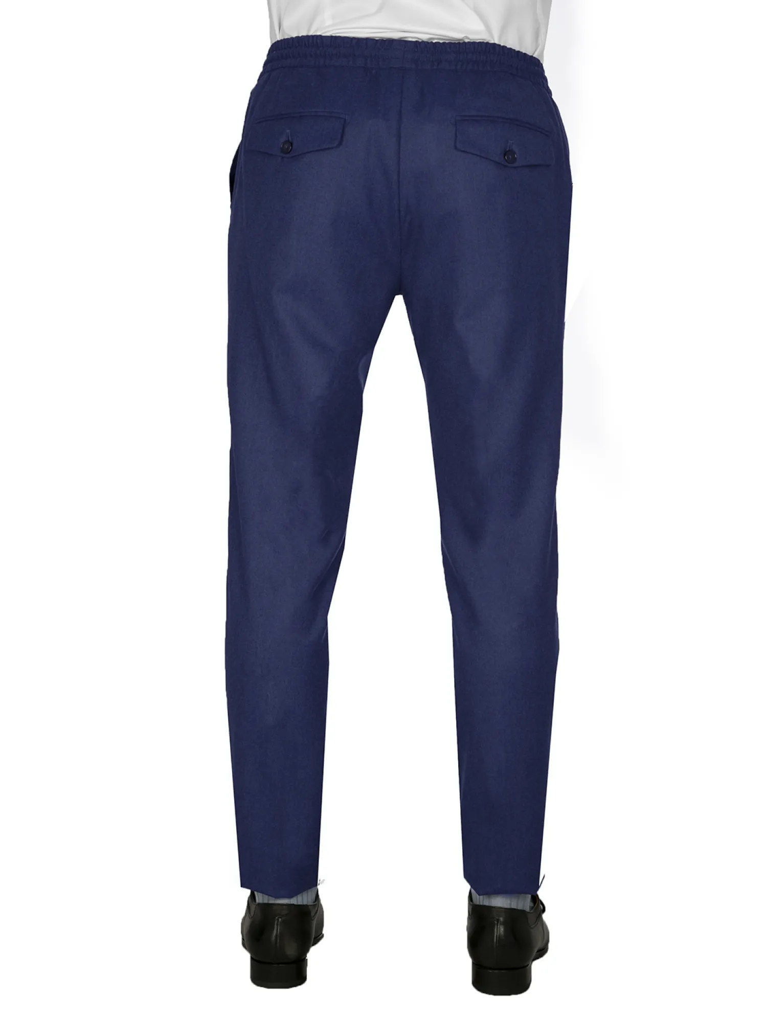 Homme Bruce Field Pantalon Dany fuselé flanelle pure laine à cordon
