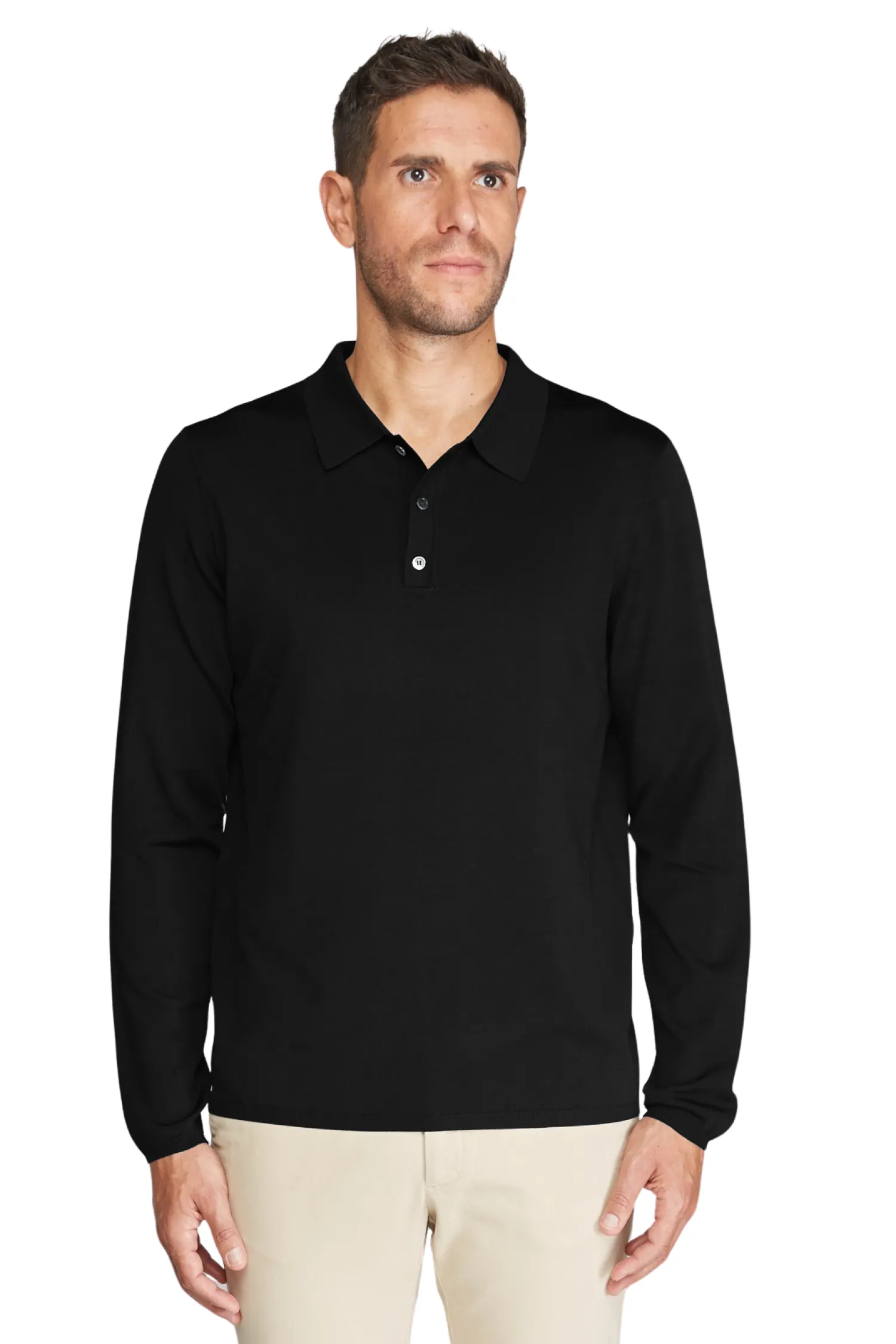 Homme Bruce Field Polo Valerian en viscose manches longues