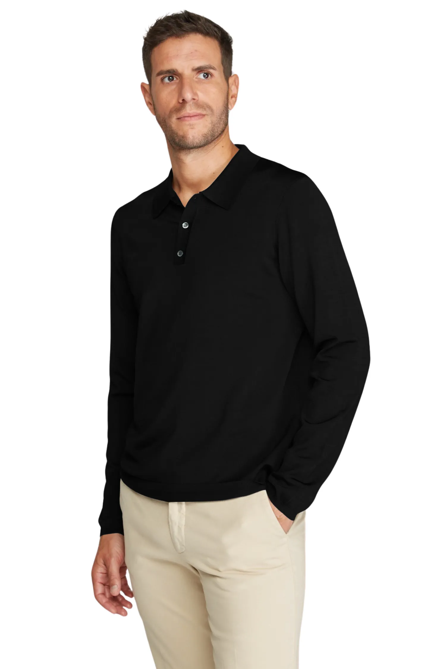 Homme Bruce Field Polo Valerian en viscose manches longues