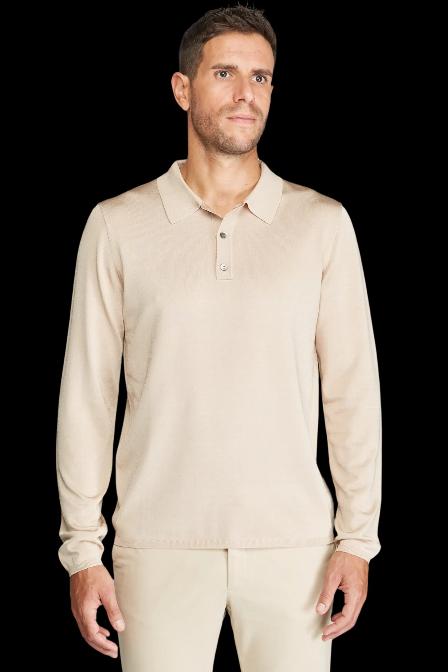 Homme Bruce Field Polo Valerian en viscose manches longues